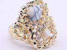 Elvis style Gold Colour and Blue stone Concert Style Ring