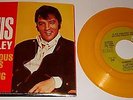 ELVIS PRESLEY SUSPICIOUS MINDS / BURNING LOVE GOLD COLORED VINYL 45