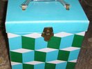 1960s Psychedelic 45 rpm Rock and Roll Portable Carrying Case / Tote - holds 35+