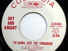 DEY & KNIGHT 45 I'm Gonna Love You Tomorrow VG++ Soul PROMO Popcorn e6460