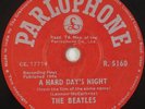 BEATLES: Hard Day’s Night PARLOPHONE India 78 Scarce R. 5160 Orig HEAR BOTH