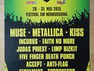DER RING ROCKT 2015 - METALLICA-KISS-FAITH NO MORE  orig.Concert-Konzert-Poster