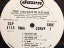 ZOOT SIMS GOES TO JAZZVILLE RARE PROMO DJ COPY DAWN DLP 1115 DG MONO LP USA 1956