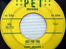 CURT JENSEN Just for you / If I only knew 1958 Rockabilly 45 PET recs 45 cc1315