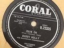 BUDDY HOLLY RAVE ON. RECORD 78rpm  CORAL LABEL