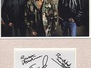 Iggy Pop and The Stooges - In Person Signed Card Mounted Below A Photograph.