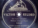 William Jennings Bryan Speech 78 RPM Record The Labor Question Victor 1908