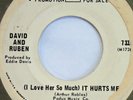 DAVID AND RUBEN It Hurts Me WARNER BROS. 45 northern soul VG+ orig. 1969 7”