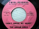 DREAM GIRLS doowop 45 DON'T BREAK MY HEART OH THIS IS WHY on Twirl label e8867
