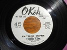 Rare 1960s Northern Soul 45 TOMMY TATE OKEH WHITE LABEL PROMO #7242 I'M TAK