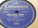 DEBUSSY PRELUDES BOOK 1 PIANOFORTE WALTER GIESEKING COLUMBIA LB30 & 47-52