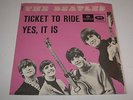 BEATLES - TICKET TO RIDE - 45 RARE DANISH 1965 UNIQUE PIC SLEEVE R 5265 LISTEN