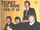 BEATLES--PICTURE SLEEVE + 45---(TICKET TO RIDE)---PS--PIC---SLV