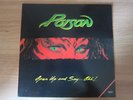 POISON OPEN UP AND SAY...AHH  KOREA VINYL LP 1989 INSERT