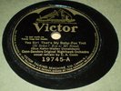 78rpm Jazz Victor 19745 - COON-SANDERS NIGHTHAWKS Yes Sir That's My Baby 1925
