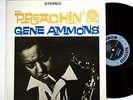 GENE AMMONS: PREACHIN' prestige LP / STEREO BERGENFIELD EX