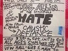 GG Allin of the ScumFucs, HATE punk FLYER 7/31/85 from pen-pal Bloody Mess KBD