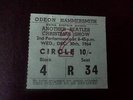 The Beatles ticket Hammersmith Odeon 30/12/64 2nd Performance 8.45pm