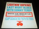 LIGHTNIN' HOPKINS Last Night Blues SONNY TERRY BLUESVILLE RVG SP101