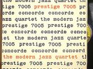 The Modern Jazz Quartet MJQ Concorde LP Prestige deep groove bergenfield RVG M-