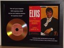 ELVIS PRESLEY 'SUSPICIOUS MINDS' SIGNED GOLD PRESENTATION DISC  DISPLAY
