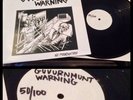 GOVERNMENT WARNING No Moderation LP/Test Press HC punk night birds gas rag spits