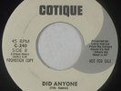 Sweet Soul/Funk 45 - Tito Ramos - Did Anyone - Cotique - VG++ mp3