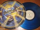 STRYPER YELLOW AND BLACK ATTACK SIGNED X4 BLUE VINYL LP PROOF MICHAEL SWEET OZ