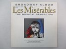 LES MISERABLES BROADWAY ALBUM THE MUSICAL SENSATION 1987 VINYL 2 LP +LYRICS