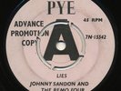 JOHNNY SANDON & REMO FOUR on Pye —LIES— brit beat garage 45 | UK PROMO | LISTEN
