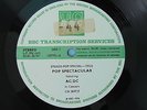 AC/DC ACDC ORIGINAL  PROMO LP 1976 BBC TRANSCRIPTION SERVICES CN2647/S