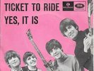 THE BEATLES 45 TICKET TO RIDE+PS DENMARK RARE