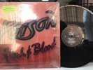 POISON Flesh & Blood US HAIR metal LP Record 1990 Unskinny Bop Hype Sticker