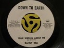 SWEET SOUL 45-Danny Bell-Call On Me / Your Wrong About Me-Down To Earth M- HEAR