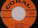 HEAR rockabilly 45 BUDDY HOLLY Rave On CORAL Take Your Time