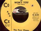 THE FOUR CHAPS-TRUE LOVERS/WILL YOU WONT YOU-45RPM-VINYL-CO&CE-USA