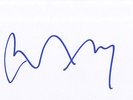 Bryan Ferry - ' Roxy Music ' - In Person Signed White Card.