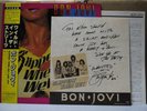 BON JOVI / SLIPPERY WHEN WET - Japan w/obi & AUTOGRAPH