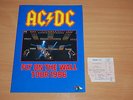 AC/DC - 1986 UK TOUR PROGRAMME & RARE WEMBLEY TICKET Fly On The Wall