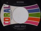 BUDDY HOLLY: Brown-Eyed Handsome Man / Wishing RARE Coral 45 VG+