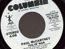 PAUL McCARTNEY. TUG OF WAR. DJ PROMO STEREO 45 both sides same. GEORGE MARTIN.