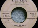 MATTIE JACKSON AND THE BLUES NIGHTHAWKS  I WANT TO DO IT ON DUPLES RECORDS #9001