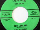 THE LAURELS Baby Talk b/w You Left Me 45 RARE DOO-WOP SPRING 1112 VG+