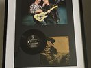 U2 SIGNED FRAMED ONE VINYL PHOTO DISPLAY COA BONO THE EDGE