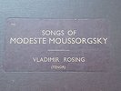 VERY RARE VLADIMIR ROSING SONGS BY MODESTE MOUSSORGSKY PARLOPHONE SW1-SW6