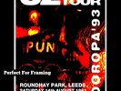 U2 live concert at Roundhay Park, Leeds 14th of August 1993 A4 size poster print