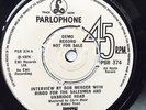 RINGO STARR Interview by Bob Mercer PARLOPHONE RARE PROMO Beatles 45 7”