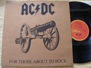 AC/DC For Those About To Rock 1st Press 1981 Albert Original +EX Alberts + FLYER