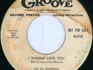 THE DU DROPPERS I Wanna Love You PROMO WLP R&B 45 on GROOVE
