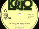 CHINA BURTON - You Don't Care (About Our Love)  12